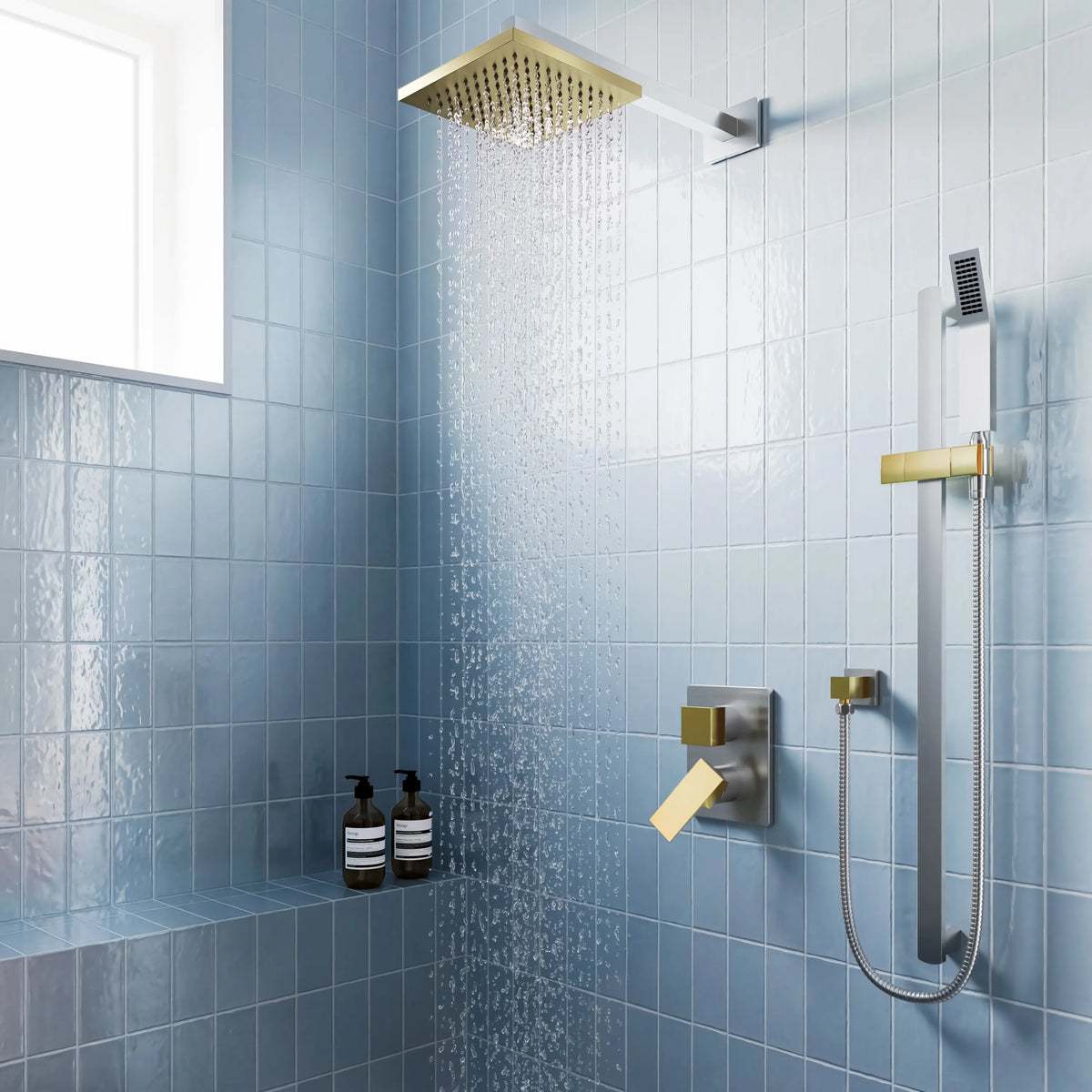 ZLINE Bliss Shower System BLS-SHS-ZBNCB shower, water running