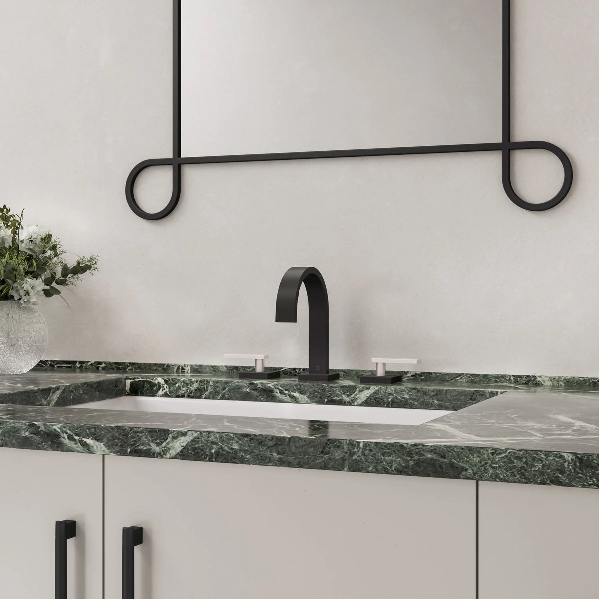 ZLINE Bliss Bath Faucet BLS-BF-ZMBBN in a bathroom, water off
