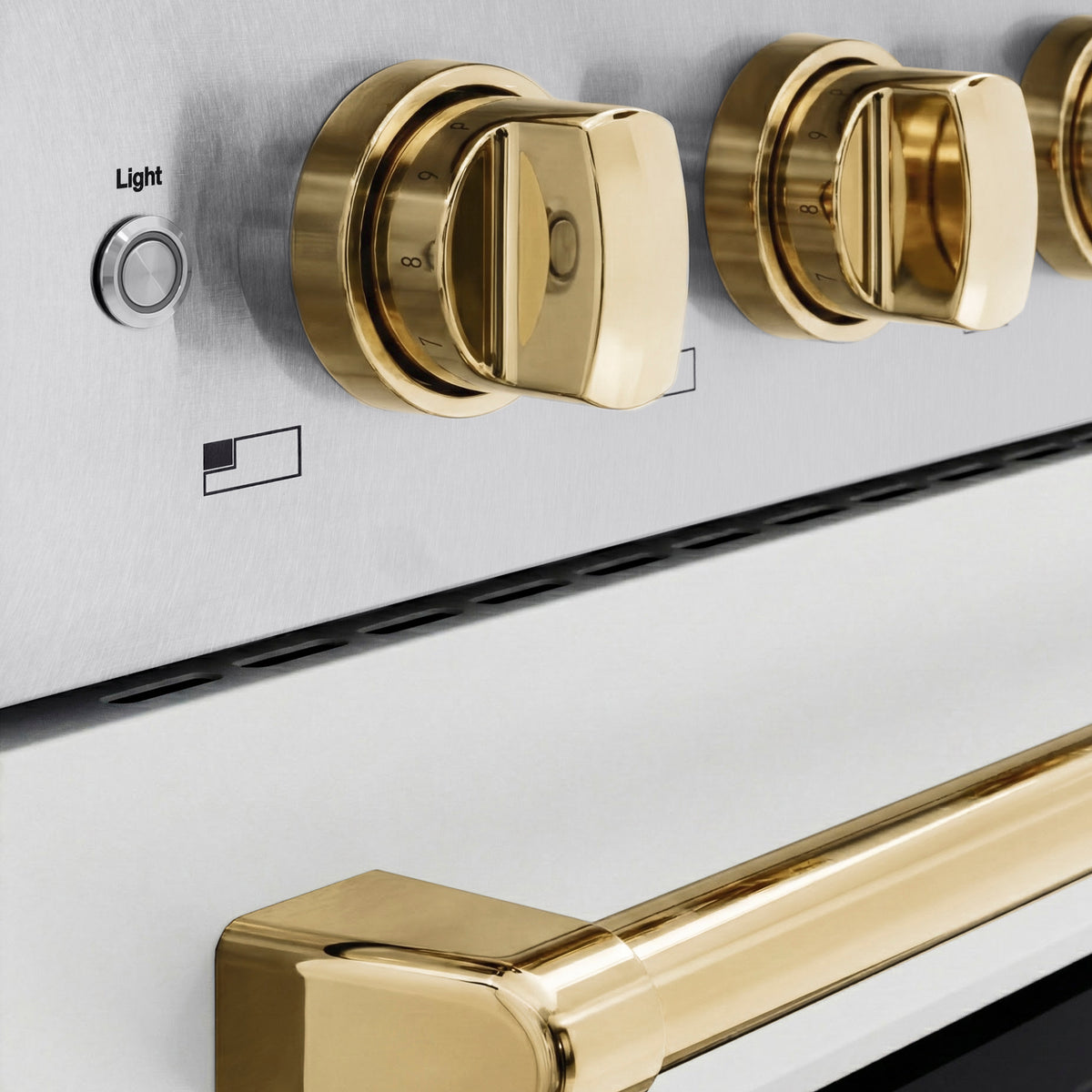 ZLINE 48-Inch Paramount Induction Range SINRSZ-WM-48-G knobs detail