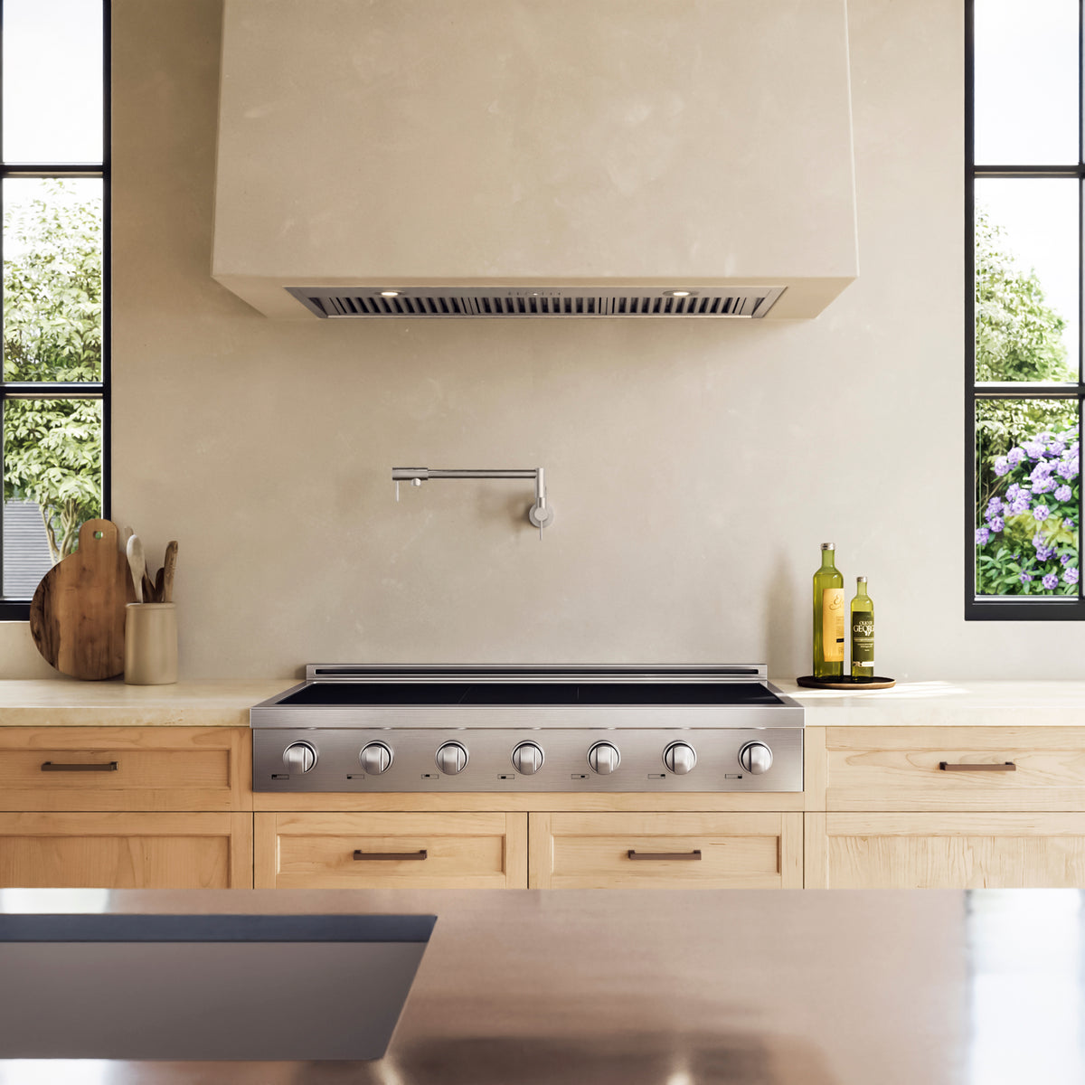 ZLINE 48-Inch Paramount Induction Rangetop SINRT48 in kitchen, front
