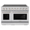 ZLINE 48-Inch Paramount Induction Range with 7 Element Cooktop and 6.7 Cu. Ft. Electric Double Oven in Satin Stainless Steel (SINRS-48)
