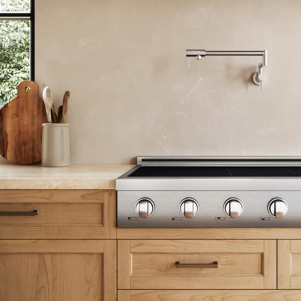 ZLINE 48-Inch Paramount Induction Rangetop SINRT48 in kitchen, close-up