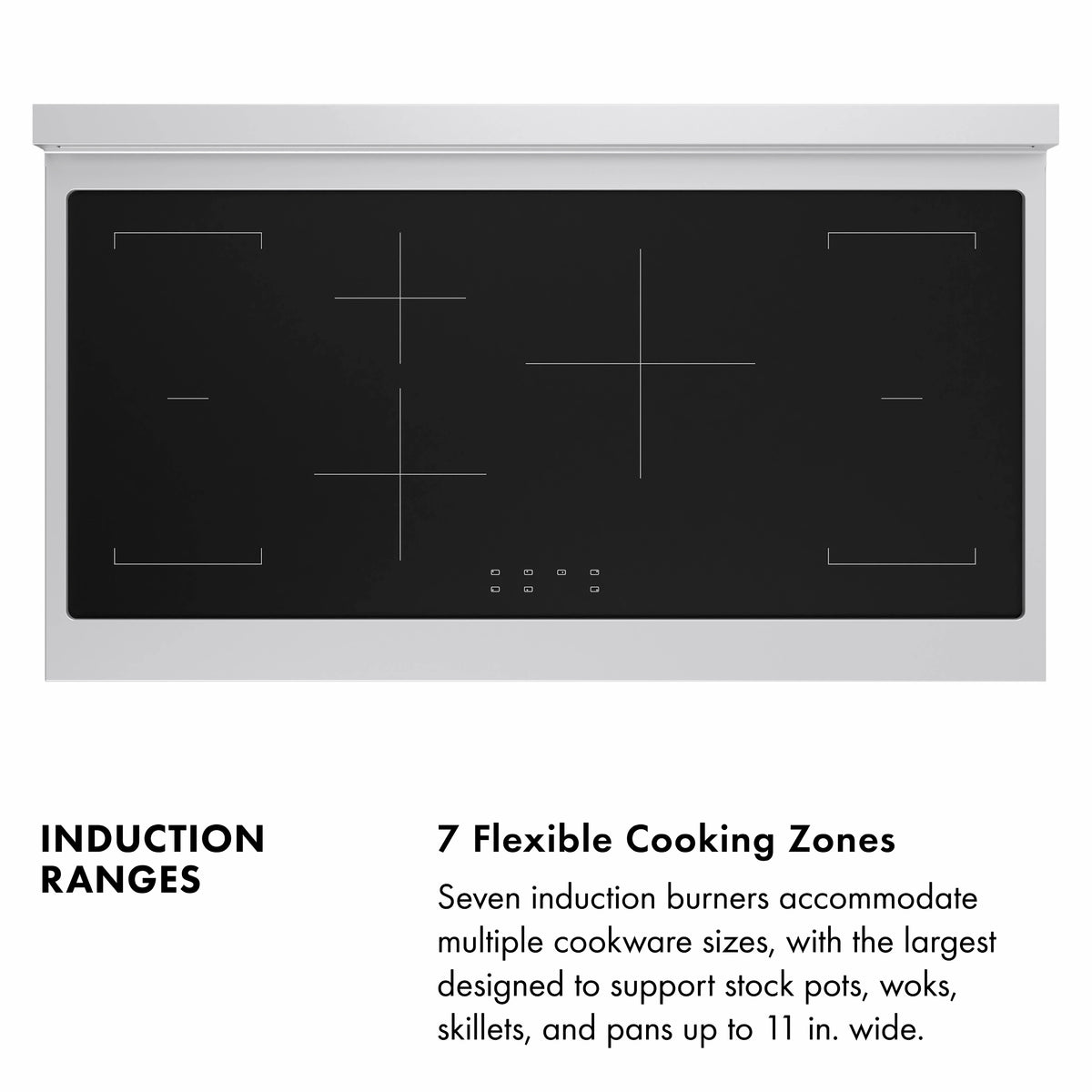 ZLINE 48-Inch Paramount Induction Range flexible cooking zones
