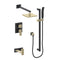 ZLINE Autograph Edition Bliss Waterfall Shower System in Matte Black and Champagne Bronze (BLS-SHS-ZMBCB)