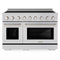 ZLINE 48-Inch Paramount Induction Range with 7 Element Cooktop and 6.7 Cu. Ft. Electric Double Oven in Stainless Steel (SINR48)