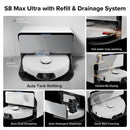 Roborock S8 Max Ultra with Refill & Drainage System, 10000 Pa Suction Power and Edge-to-Edge Cleaning (RR-S80MaxUltraRDS-M1)