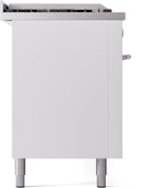 ILVE Professional Plus II 60-Inch Natural Gas Dual Fuel Range with 7 Burners, Griddle, & French Top with Triple Glass Door Oven in White (UP60FSWMPWH)