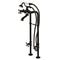 Kingston Brass Kingston Freestanding Tub Faucet with Supply Line and Stop Valve, Oil Rubbed Bronze (CCK266K5)