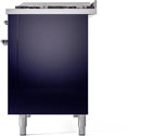 ILVE Nostalgie II 48-Inch Dual Fuel Freestanding Range in Midnight Blue with Chrome Trim (UP48FNMPMBCLP)