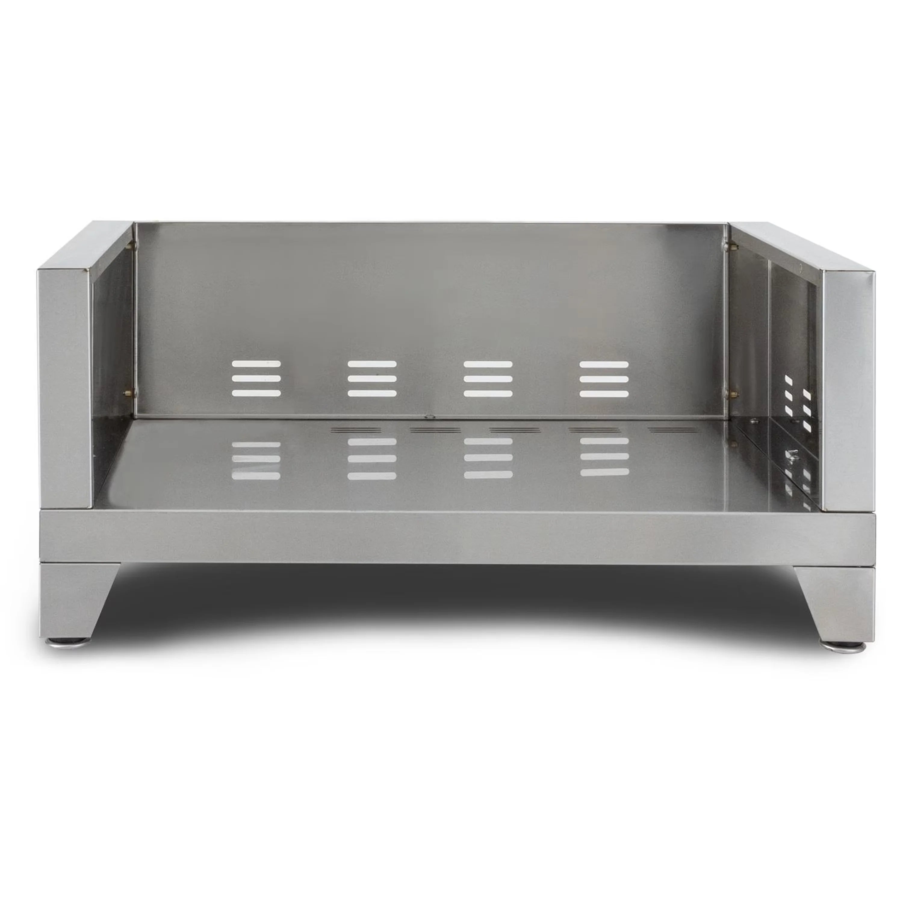 Blaze stainless steel countertop sleeve for 26-inch pizza oven with vent slots