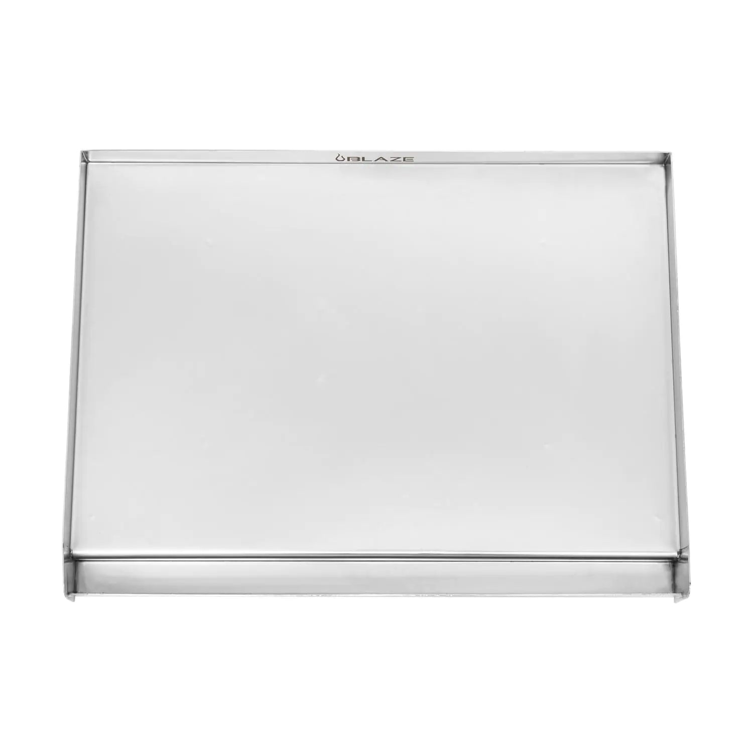 Rectangular 24-inch stainless griddle plate with low side rails and flat top