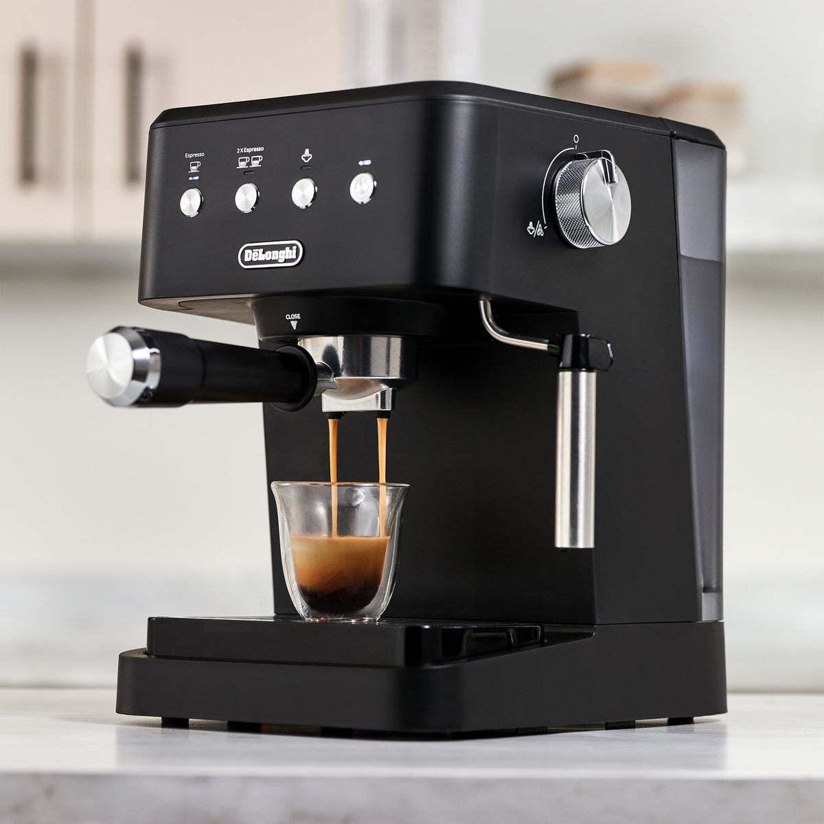 De'Longhi 15 Bar Pump Manual Espresso Machine in Matte Black (EM350BK) - image 24