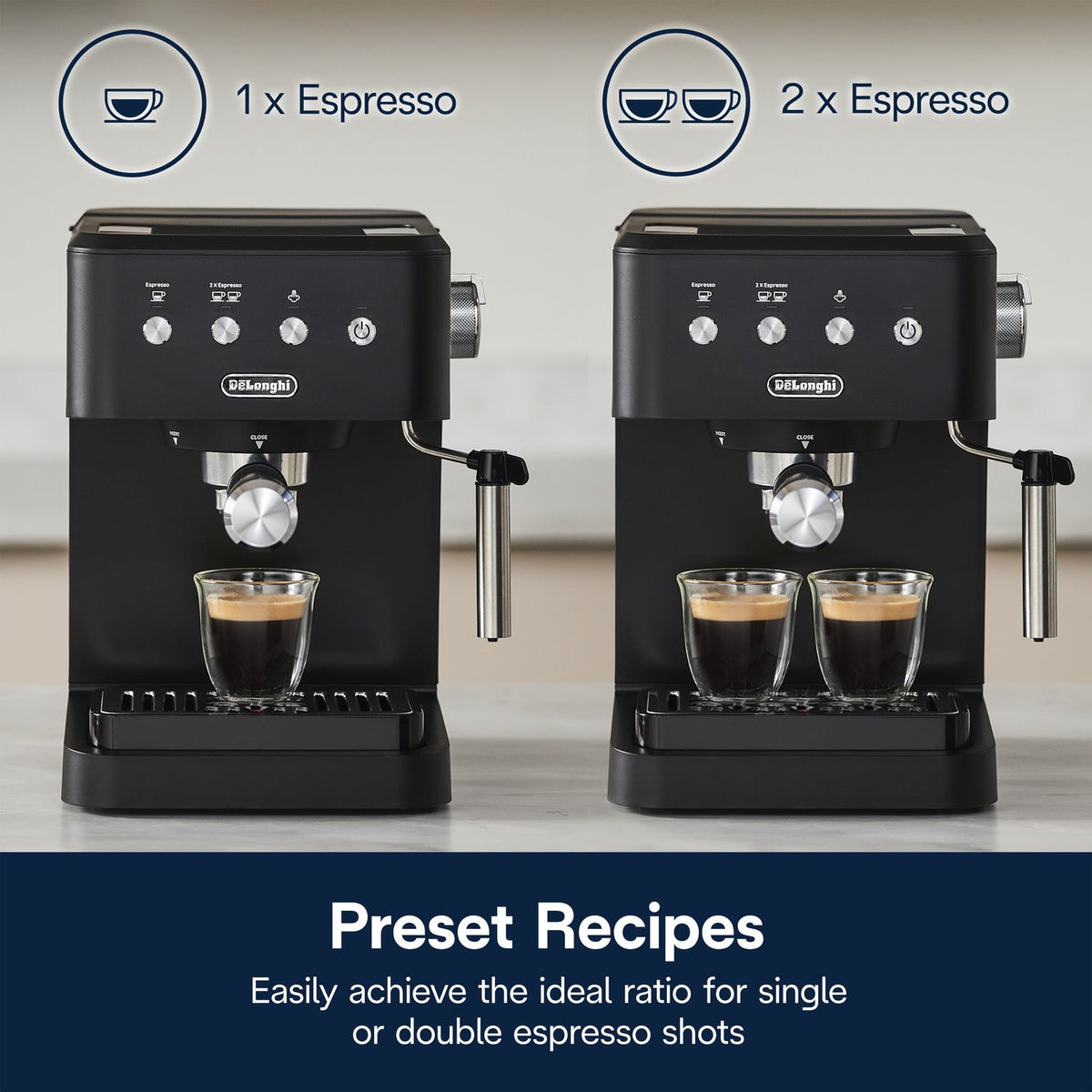 De'Longhi 15 Bar Pump Manual Espresso Machine in Matte Black (EM350BK) - image 3