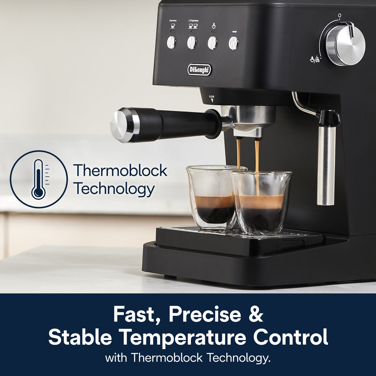 De'Longhi 15 Bar Pump Manual Espresso Machine in Matte Black (EM350BK) - image 10