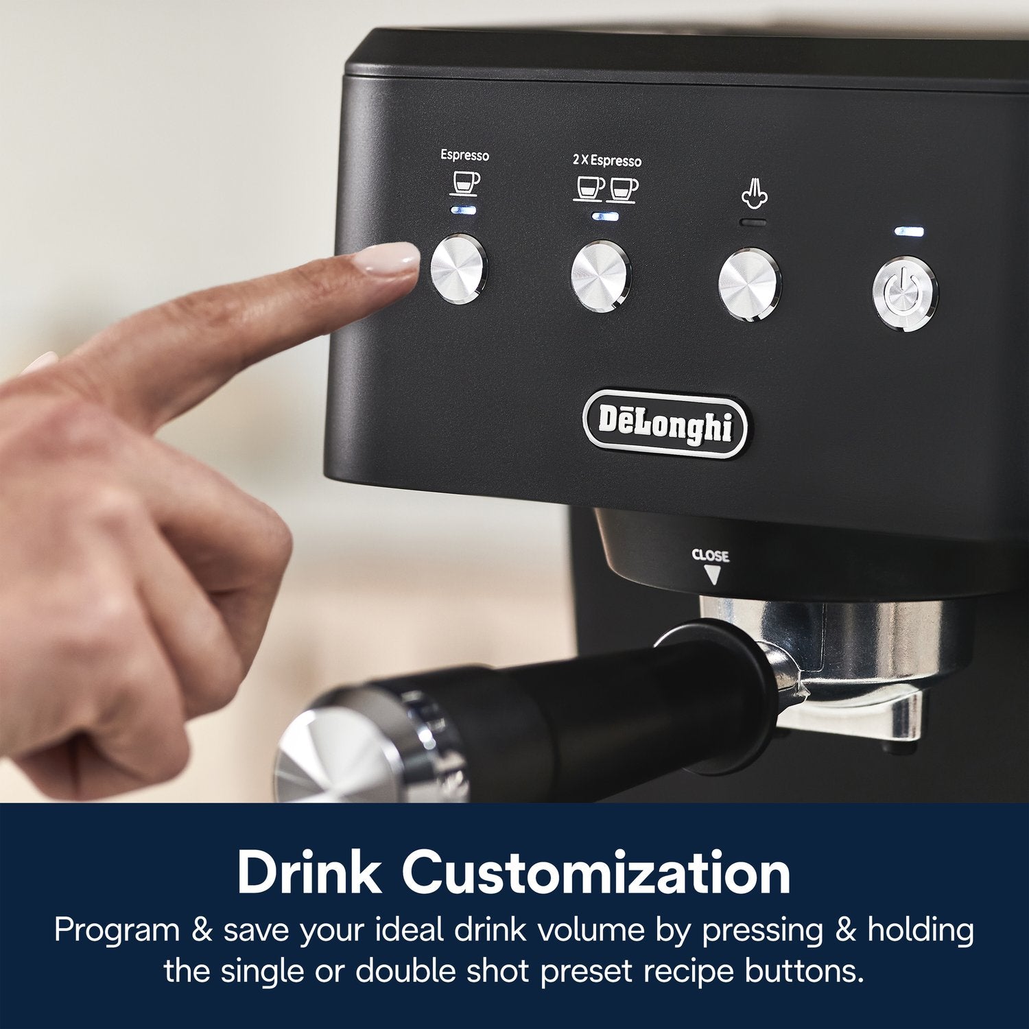 De'Longhi 15 Bar Pump Manual Espresso Machine in Matte Black (EM350BK) - image 11