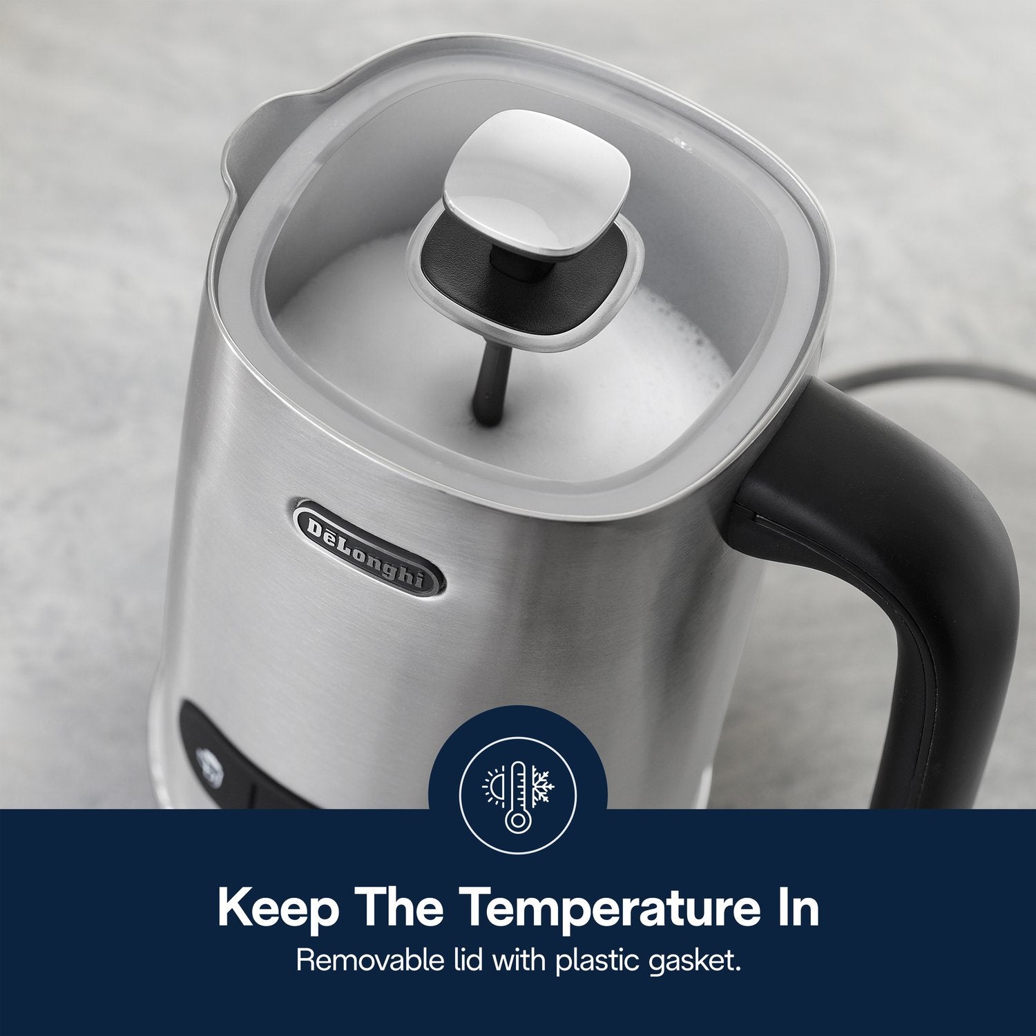 De'Longhi LatteMix Cold & Hot Milk Frother in Stainless Steel (EMF3M) - image 2