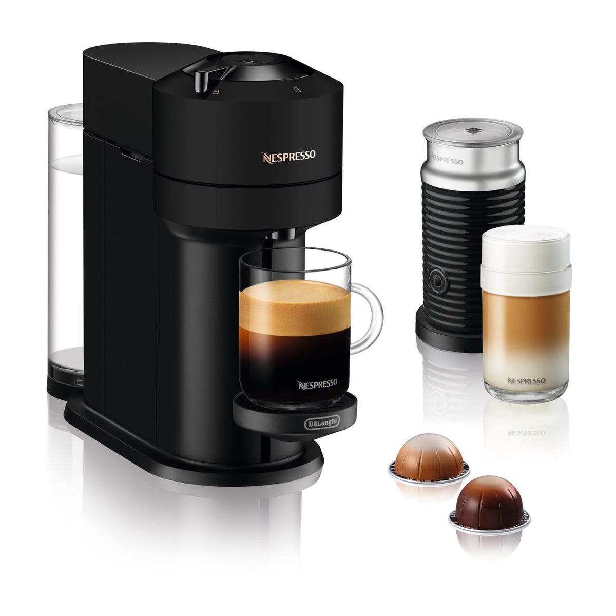 De'Longhi Nespresso Vertuo Next Premium Coffee and Espresso Machine with Aeroccino in Black Matte (ENV120BMAE) - image 1