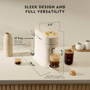 De'Longhi Nespresso Vertuo Up Single Serve Machine 3 Sec Heat Up Time in Creamy White w/Gold, Bundle (ENV120WGAE)