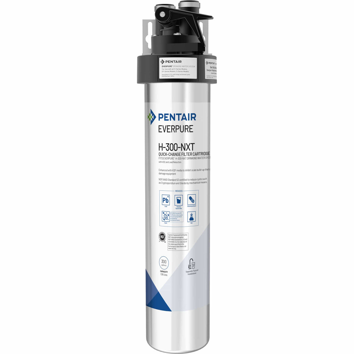 Pentair Everpure H-300-NXT drinking water system canister with black top