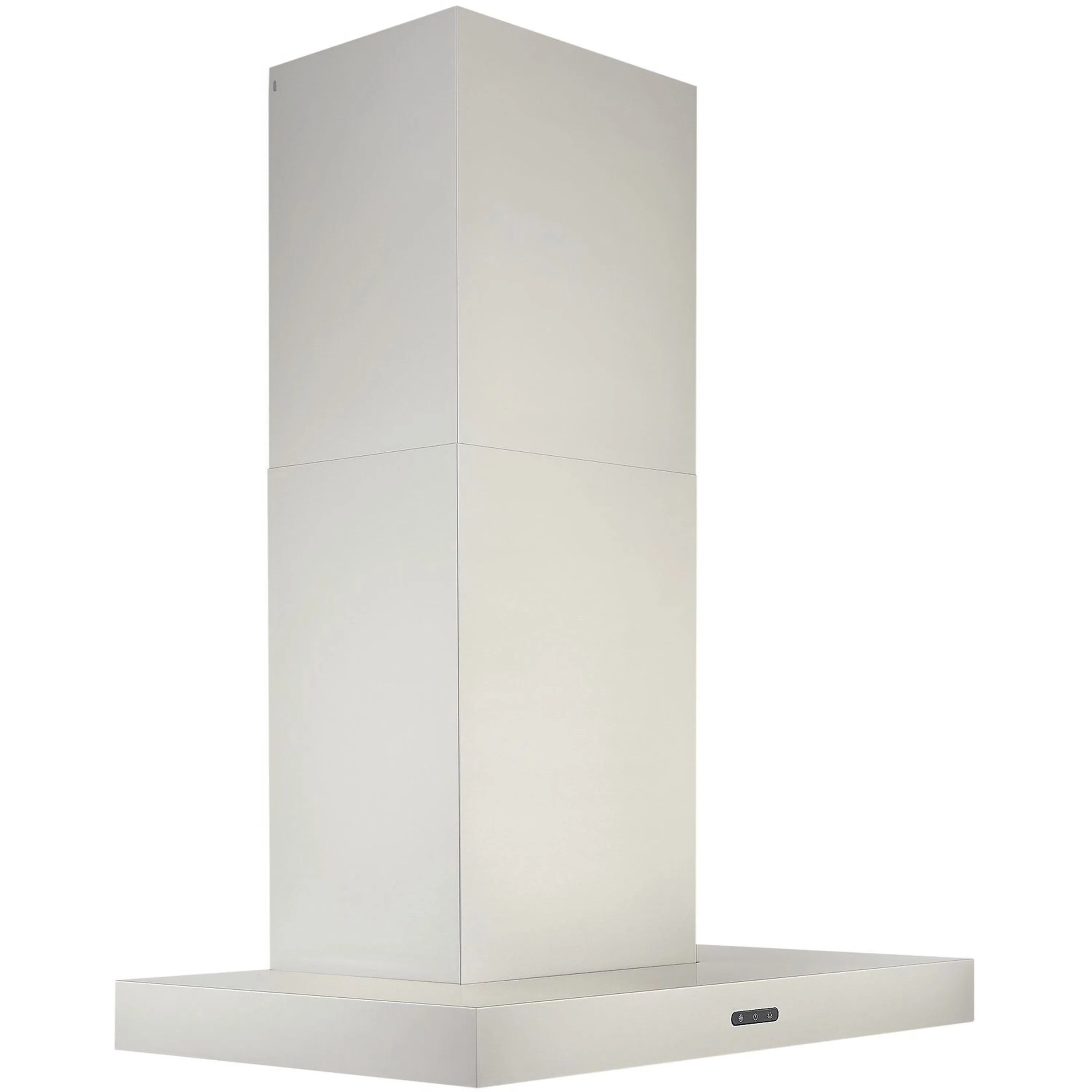 Stainless steel wall-mount chimney range hood with control panel on front
