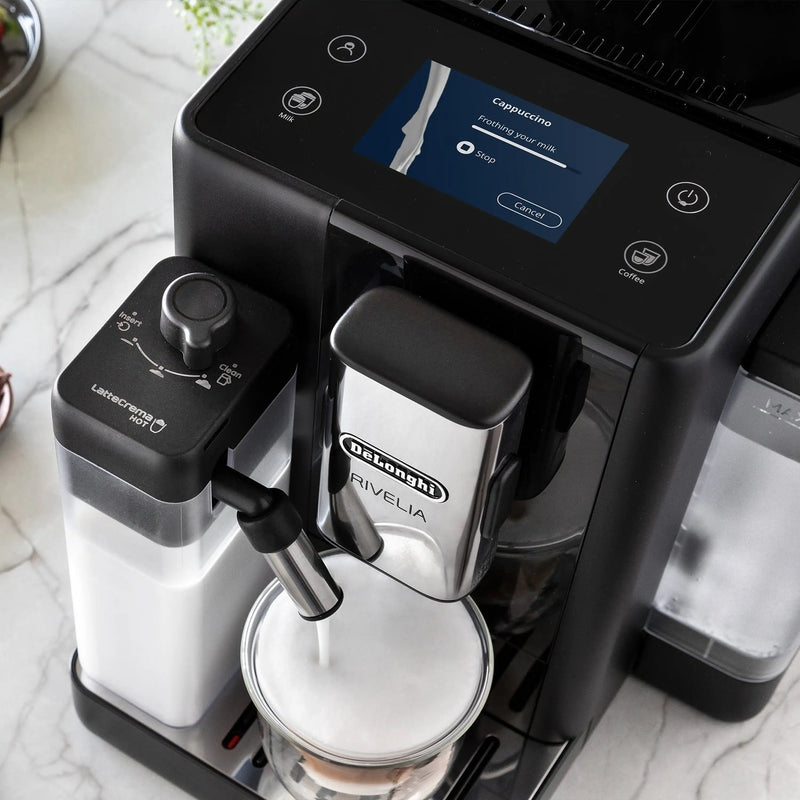 De'Longhi Rivelia Fully Automatic Espresso Machine in Black (EXAM44055B)
