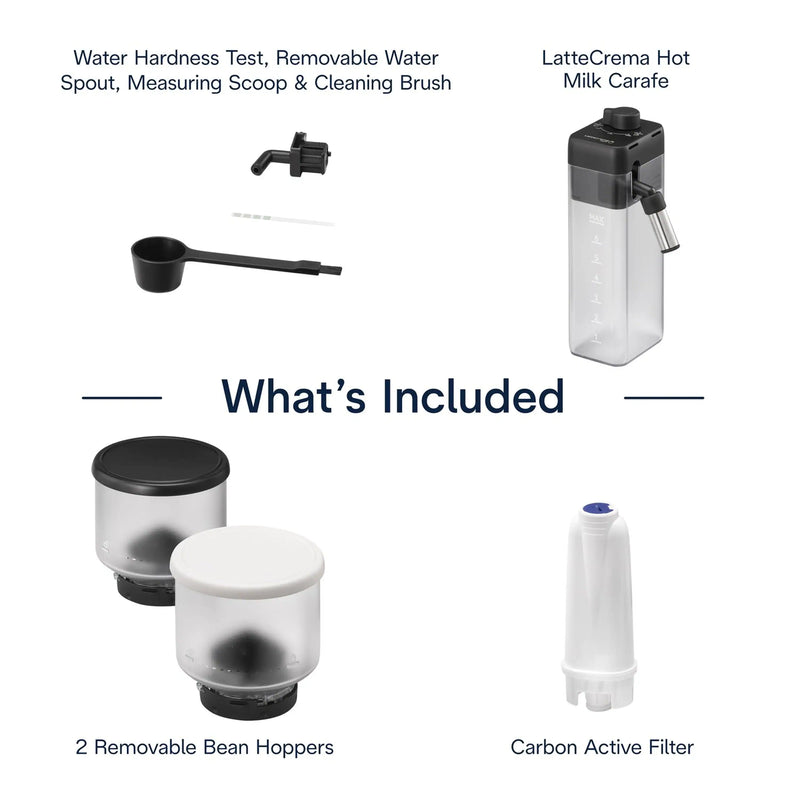 De'Longhi Rivelia Fully Automatic Espresso Machine in White (EXAM44055W)