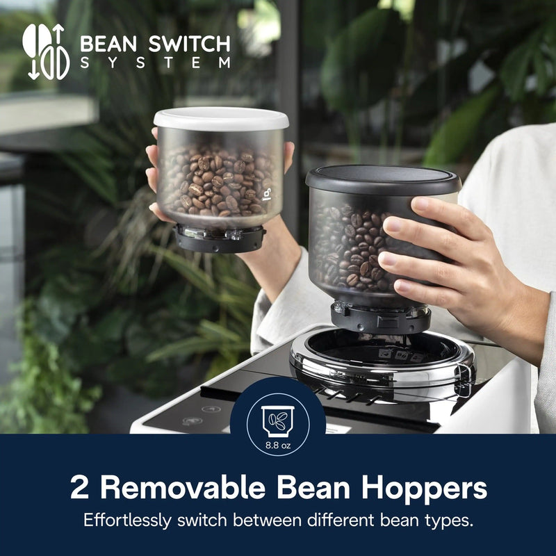 De'Longhi Rivelia Fully Automatic Espresso Machine in White (EXAM44055W)