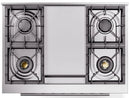ILVE Professional Plus II 36-Inch Freestanding Natural Gas Dual Fuel Range with 6 Sealed Burner in Matte Graphite (UP36FWMPMG)