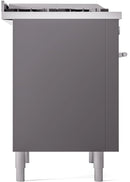 ILVE Professional Plus II 36-Inch Freestanding Natural Gas Dual Fuel Range with 6 Sealed Burner in Matte Graphite (UP36FWMPMG)
