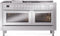 ILVE Professional Plus II 60-Inch Natural Gas Dual Fuel Range with 7 Burners, Griddle, & French Top with Triple Glass Door Oven (UP60FSWMPSS)
