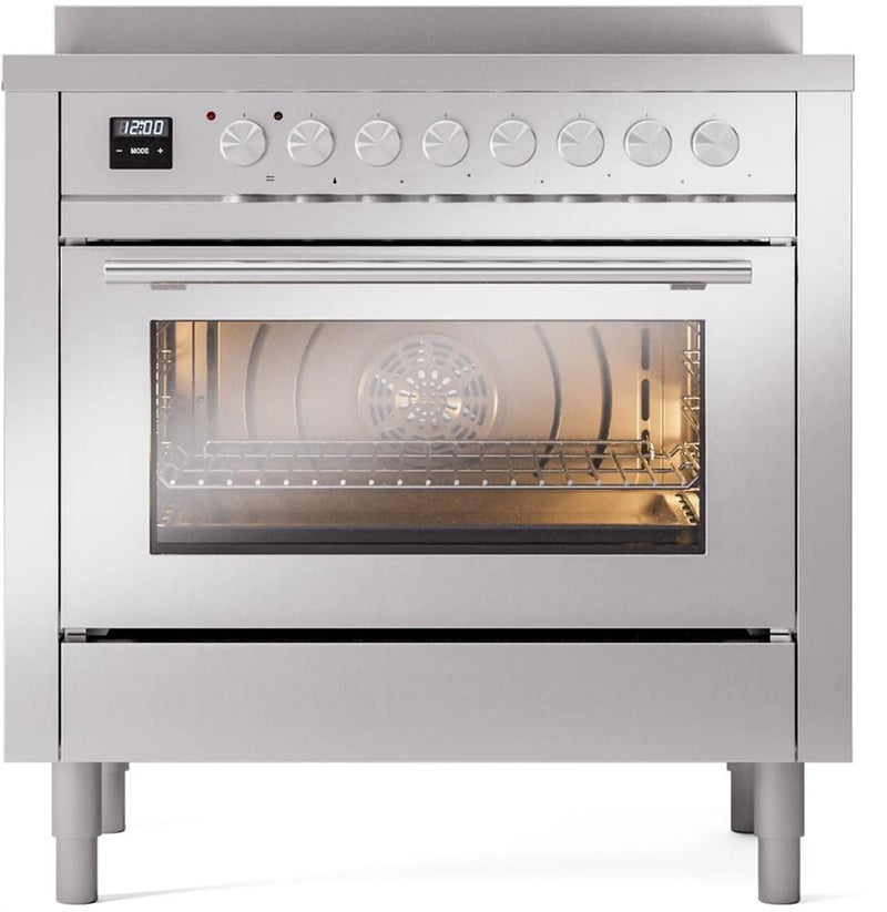 ILVE Professional Plus II 36-Inch Induction Range in Stainless Steel (UPI366WMPSS)