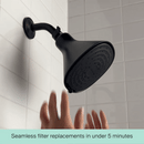 Canopy Filtered Tool-Free Showerhead with Felt Diffuser