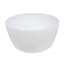 Kingston Brass 51" Solid Surface Round Double Ended Freestanding Tub with Drain, Matte White (VRTRS515124)