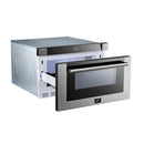 Forno 5-Piece Appliance Package - 30-Inch Electric Range, Under Cabinet Range Hood, Refrigerator with Water Dispenser, Dishwasher, and  Microwave Drawer in Stainless Steel