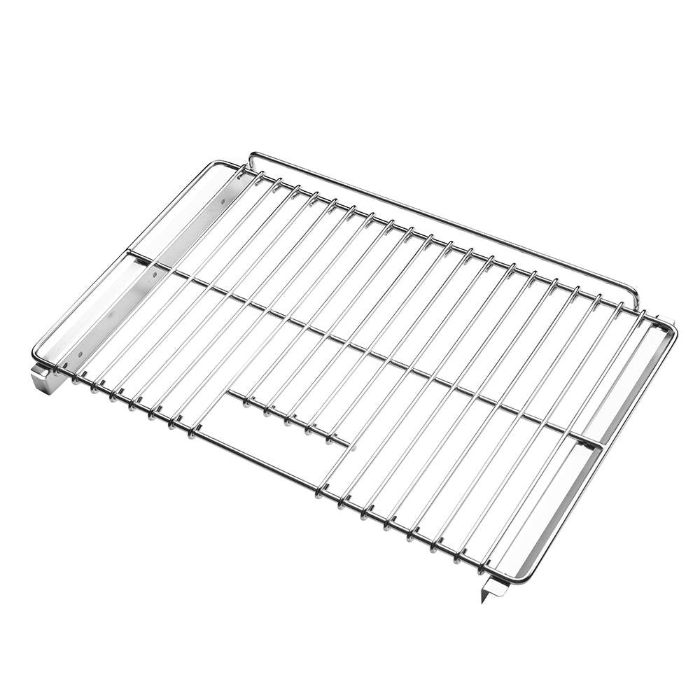 Stainless steel dishwasher rack with wire tines and side clips