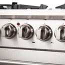 Forno 5-Piece Pro Appliance Package - 30-Inch Dual Fuel Range, 60-Inch Pro-Style Refrigerator, Wall Mount Hood with Backsplash, 24-Inch Microwave Drawer, & 3-Rack Dishwasher in Stainless Steel