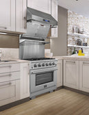 FORNO 2-Piece Appliance Package- 30-Inch Gas Range and 30-Inch French Door Refrigerator in Stainless Steel (FBDL-019-01CAUS)