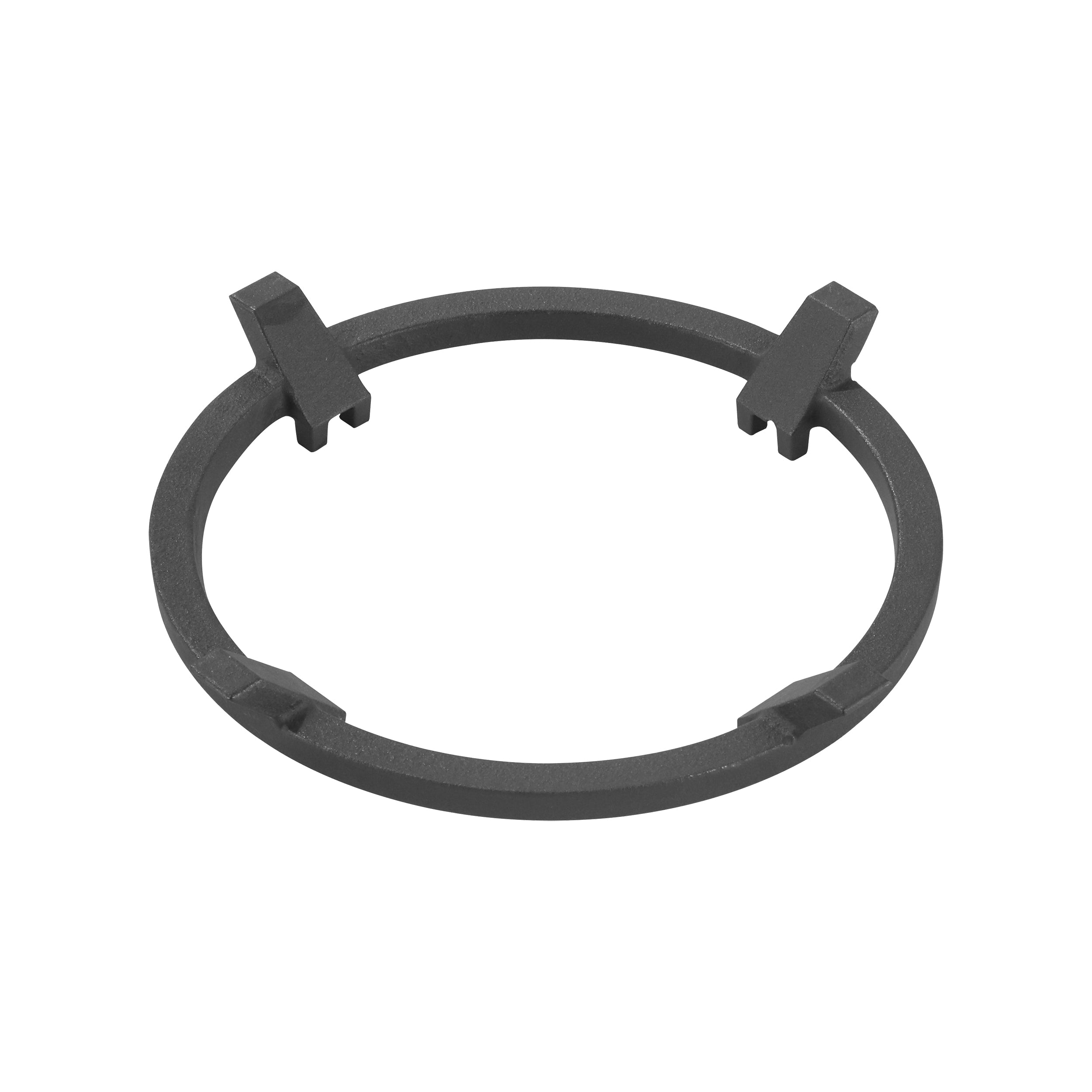 Black round cast-iron burner grate ring for gas range