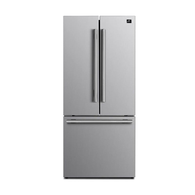 FORNO 2-Piece Appliance Package- 30-Inch Gas Range and 30-Inch French Door Refrigerator in Stainless Steel (FBDL-019-01CAUS)