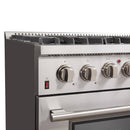 Forno 5-Piece Appliance Package - 36-Inch Dual Fuel Range, Wall Mount Range Hood, 60-Inch Refrigerator, Dishwasher, and 30-Inch Microwave Oven in Stainless Steel
