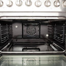 Forno 3-Piece Appliance Package - 36-Inch Dual Fuel Range, Refrigerator, & Wall Mount Hood in Stainless Steel