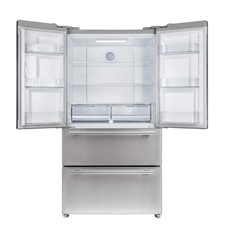 Forno 5-Piece Appliance Package - 30-Inch Induction Range, Under Cabinet Range Hood, Refrigerator, Dishwasher, and  Microwave Drawer in Stainless Steel