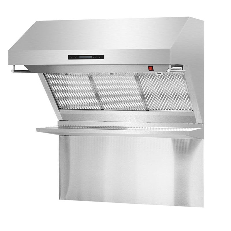 Forno 5-Piece Appliance Package - 36-Inch Gas Range, 60-Inch Refrigerator, Wall Mount Hood with Backsplash, 24-Inch Microwave Oven, & 3-Rack Dishwasher in Stainless Steel