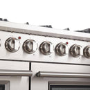 Forno 3-Piece Pro Appliance Package - 48-Inch Gas Range, 60-Inch Pro-Style Refrigerator & Wall Mount Hood in Stainless Steel