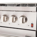 Forno 3-Piece Appliance Package - 48-Inch Dual Fuel Range, Refrigerator, & Wall Mount Hood in Stainless Steel