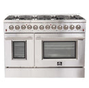 Forno 2-Piece Appliance Package - 48-Inch Dual Fuel Range  & 60-Inch Pro-Style Refrigerator in Stainless Steel (FBDL-005-02CAUS)