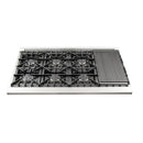 Forno 5-Piece - 48-Inch Gas Range, 60-Inch Refrigerator, Wall Mount Hood with Backsplash, 24-Inch Microwave Drawer, & 3-Rack Dishwasher in Stainless Steel