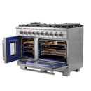 Forno 48-Inch Capriasca Gas Range with 8 Burners, 160,000 BTUs, & French Door Gas Oven in Stainless Steel (FFSGS6460-48)