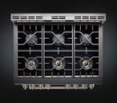 Forza 36-Inch Professional Dual Fuel Range in Audace Black (FR366DF-K)