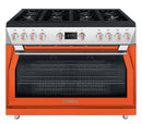 Forza 48-Inch Professional Dual Fuel Range in Ardente Orange (FR488DF-O)